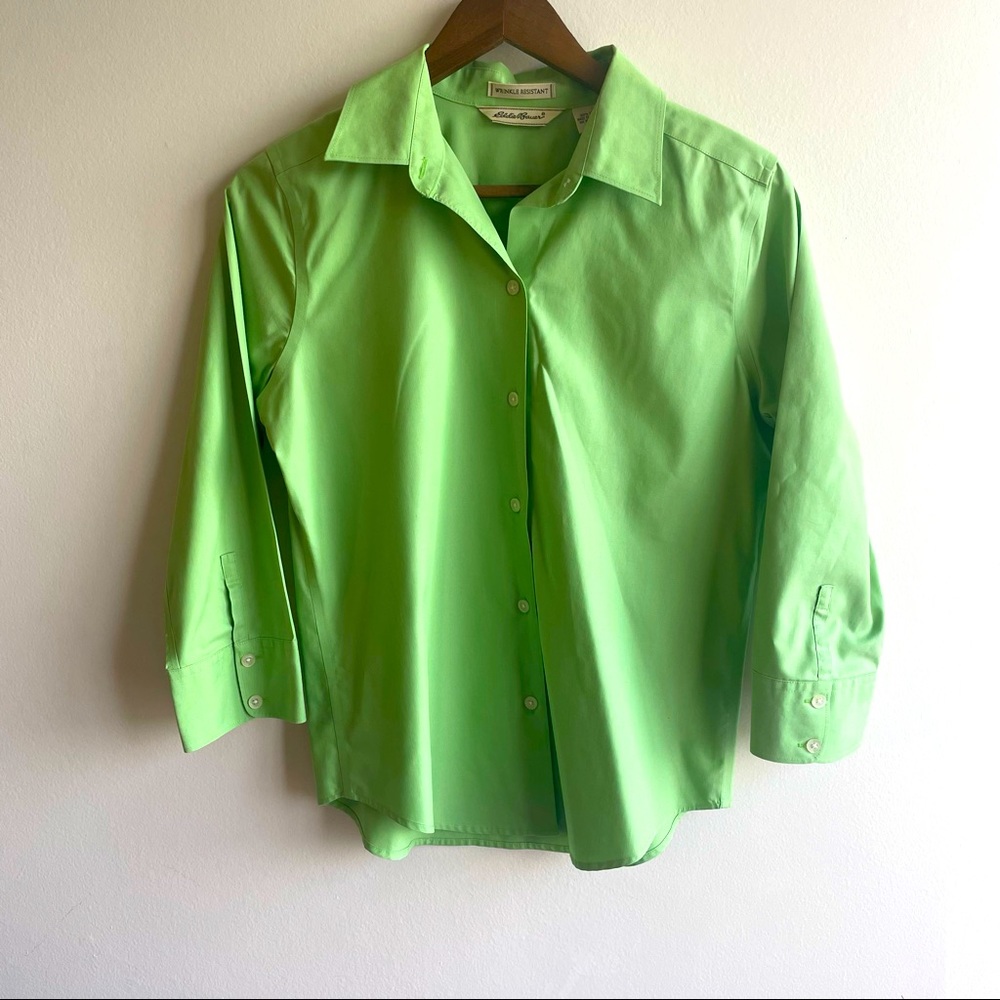 Eddie Bauer Women’s Blouse Wrinkle Resistant 3/4 Sleeve Size Small